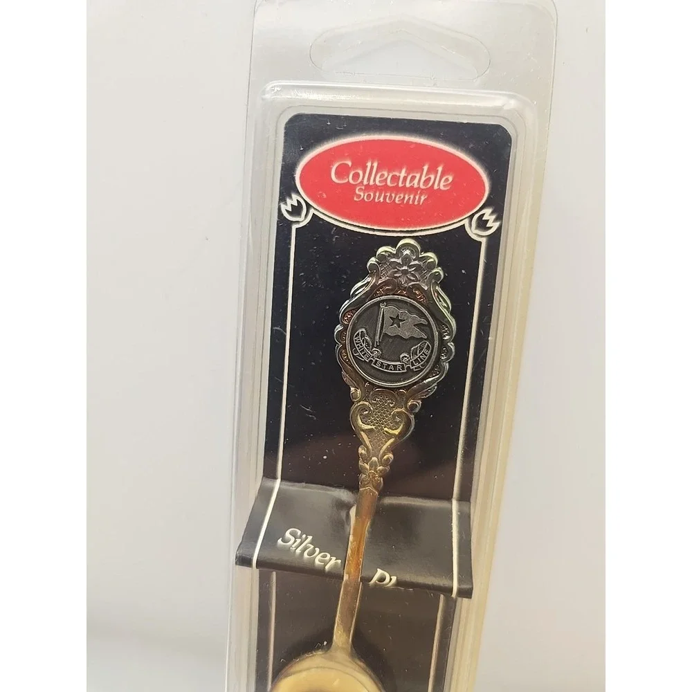 VINTAGE BENT,OR COLLECTIBLE SOUVENIR SPOON - SILVER‎ PLATE - W/ BOX